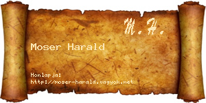 Moser Harald névjegykártya